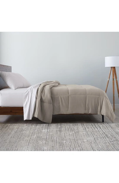 Ella Jayne Home Black All-season Super Soft Triple Brushed Microfiber Down-alternative Comforter In Khaki
