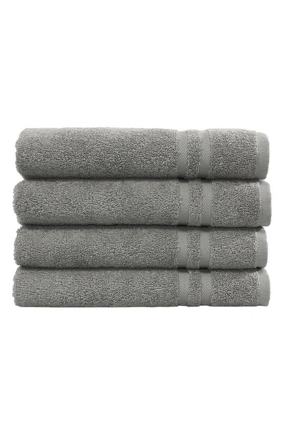 Linum Home Textiles Denzi Turkish Cotton Hand Towel In Dark Grey