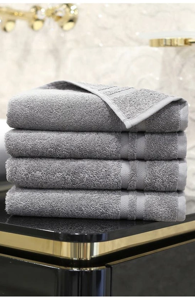 Linum Home Textiles Denzi Turkish Cotton Hand Towel In Dark Grey