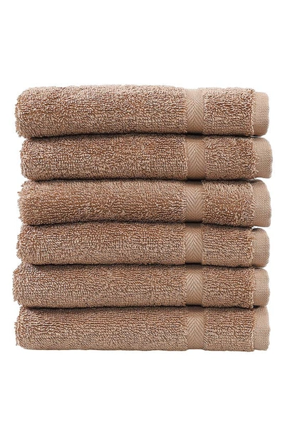 Linum Home Textiles Turkish Cotton Washcloth In Latte
