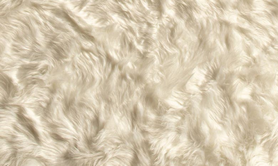 Luxe Arlington Circular 6 Faux Fur Rug In Off White