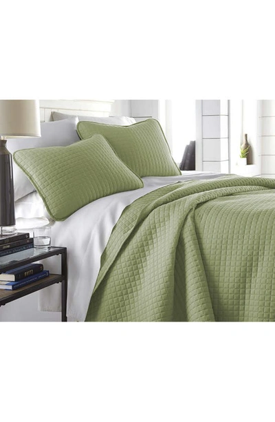 Shop Southshore Fine Linens Vilano Springs Oversized Quilt Set In Sage Green