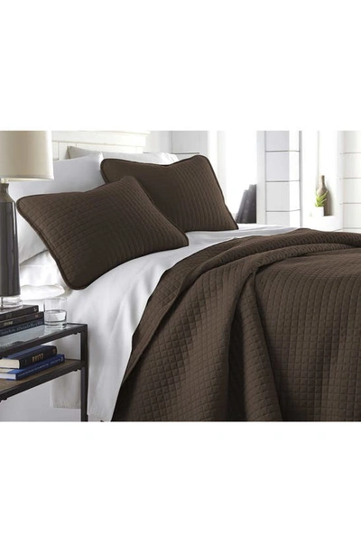 Shop Southshore Fine Linens Vilano Springs Oversized Quilt Set In Chocolate Brown