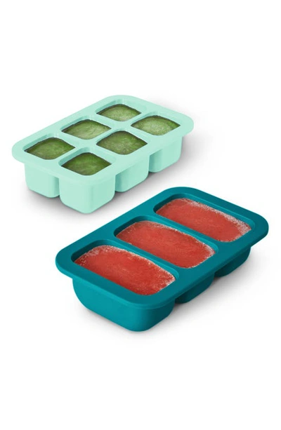 Shop Dash Perfect Portion Freezer Trays In Aqua Teal