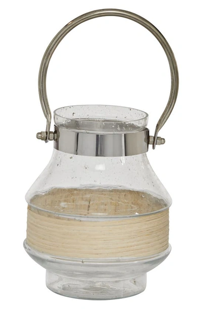 Shop Ginger Birch Studio Clear Glass Candle Lantern With Curved Handle