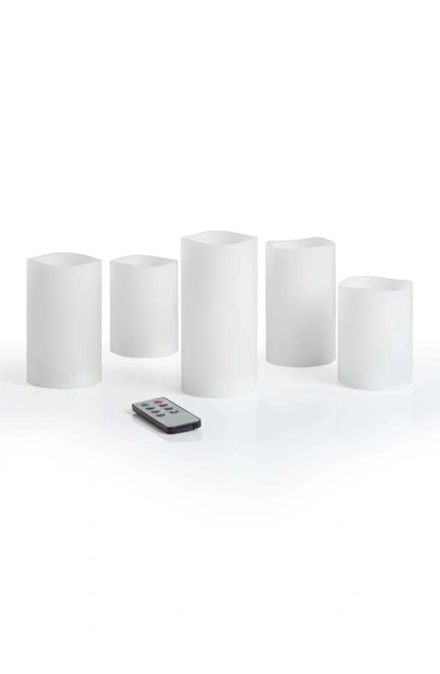 Shop Merkury Innovations 5-piece Pillar Led Flameless Candle Set In White