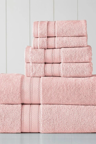 Modern Threads 6pc Spunloft Towel Set In Blush