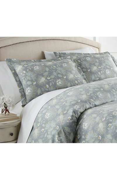 Southshore Fine Linens Infinite Blossom Duvet Cover Set In Blue
