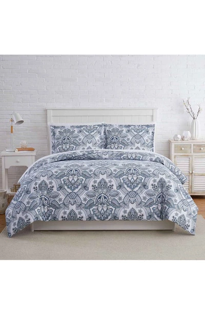 Southshore Fine Linens Enchantment Paisley Print Microfiber Down-alternative Comforter Set In Enchantment Blue