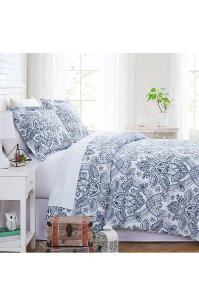 Southshore Fine Linens Enchantment Paisley Print Microfiber Down-alternative Comforter Set In Enchantment Blue