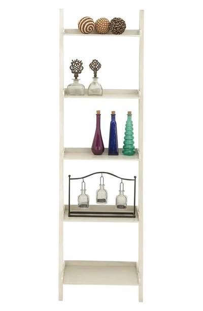 Shop Uma Farmhouse 5-tier Pine Wood Ladder Shelf In Multi