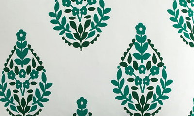 Shop Chic Alberta Floral Medallion Duvet Cover 2-piece Set In Green