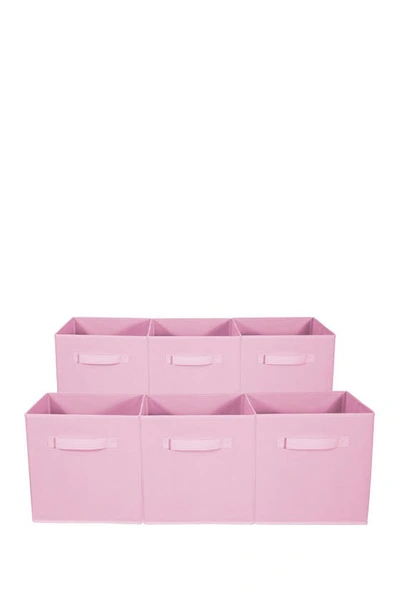 Shop Sorbus Foldable Storage Cube Basket Bin In Pastel Pink