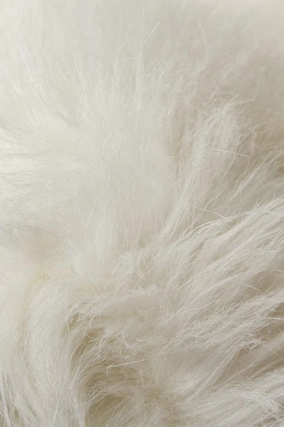 Shop Luxe Gordon Faux Sheepskin Throw In Off White