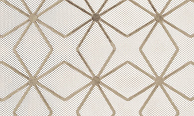 Shop Willow Row Goldtone Metal Star Pattern Single Panel Geometric Fireplace Screen Wtih Mesh Netting