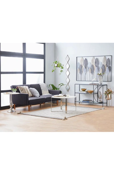 Willow Row Contemporary Iron Planter In Silver