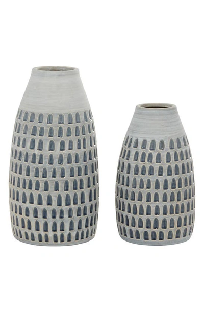 Shop Willow Row Gray Ceramic Contemporary Vase In Grey