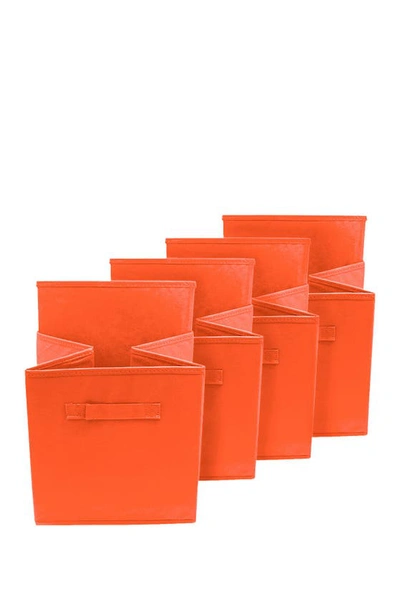 Sorbus Foldable Storage Cube Basket Bin In Orange