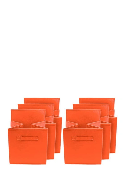 Sorbus Foldable Storage Cube Basket Bin In Orange