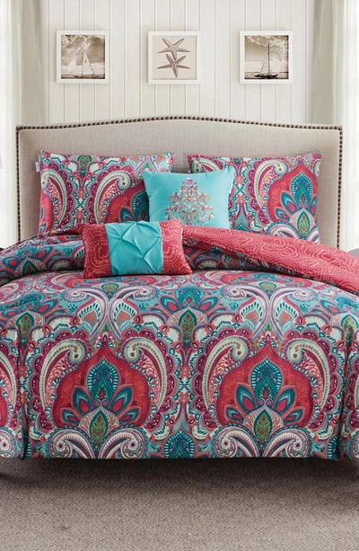 Vcny Home Damask Reversible Comforter Set In Multi