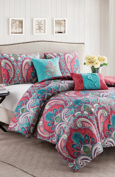 Vcny Home Damask Reversible Comforter Set In Multi