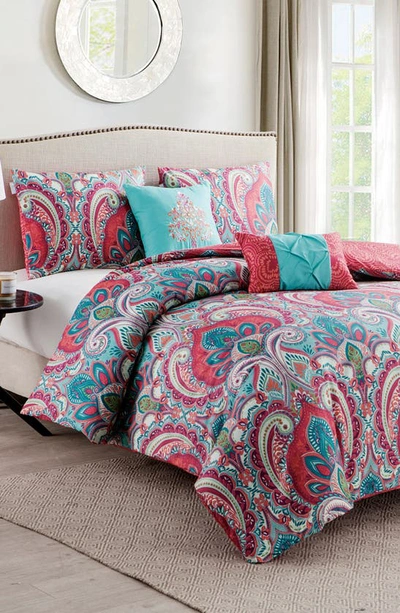 Vcny Home Casa Re`al Reversible Damask 3-piece Quilt Set In Multi