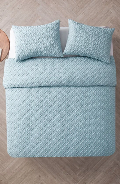 Vcny Home Nina Embossed 2-piece Comforter Set In Blue