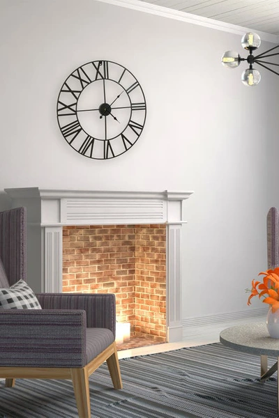 Sorbus Black Wall Clock In Black