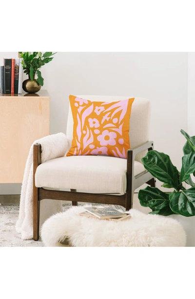 Deny Designs Grace Nature Vibes Outdoor Throw Pillow In Orange