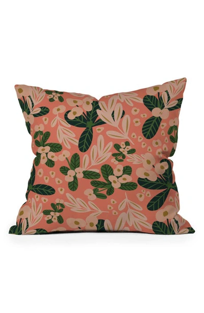Deny Designs Oris Eddu Poppy Pine Pink Outdoor Pullow In Pink