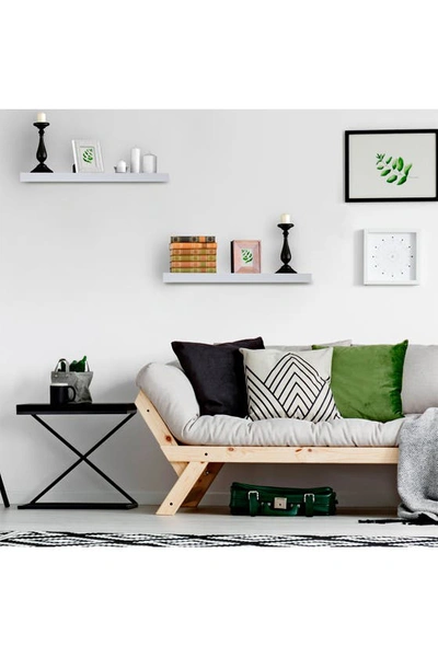 Sorbus White Floating Rectangle Wall Shelf In White