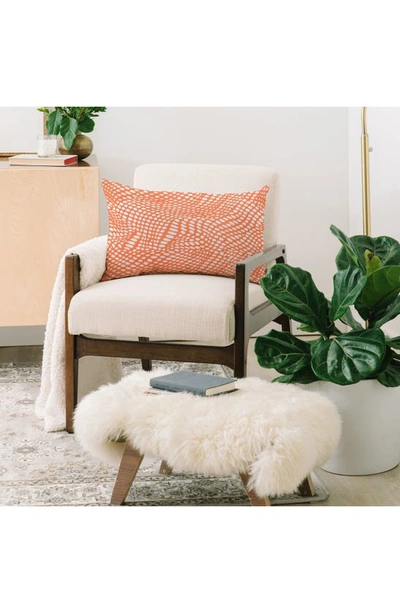 Deny Designs Wagner Campelo Dune Dots Throw Pillow In Orange