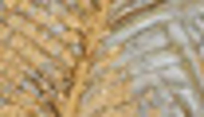 Cosmo By Cosmopolitan Glam Style Metallic Gold Leaf Palm Fronds Acrylic Framed Painting In Gold
