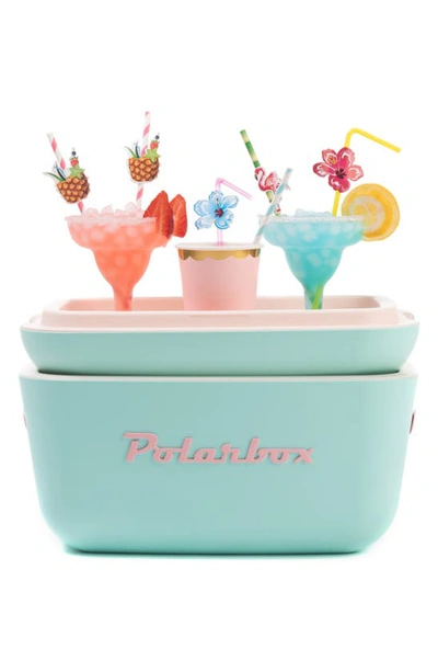 Shop Polarbox Classic Model Portable Cooler In Cyan Baby Rose