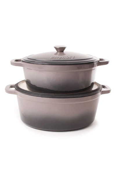 Berghoff Neo Cast Iron Stockpot 4-piece Set In Grey