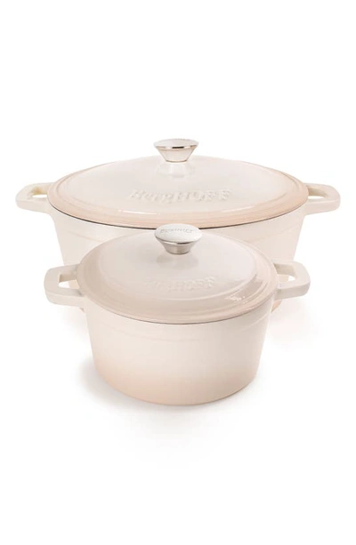 Berghoff Neo Enameled Cast Iron 4-piece Set In Cream