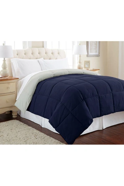 Shop Modern Threads Down Alternative Reversible Comforter In Eclipse/silver