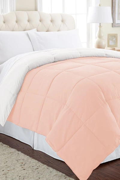 Shop Modern Threads Down Alternative Reversible Comforter In Blush/white