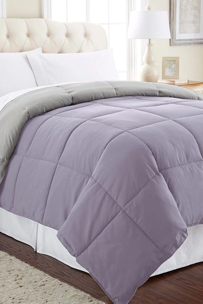 Shop Modern Threads Down Alternative Reversible Comforter In Amethyst/silver