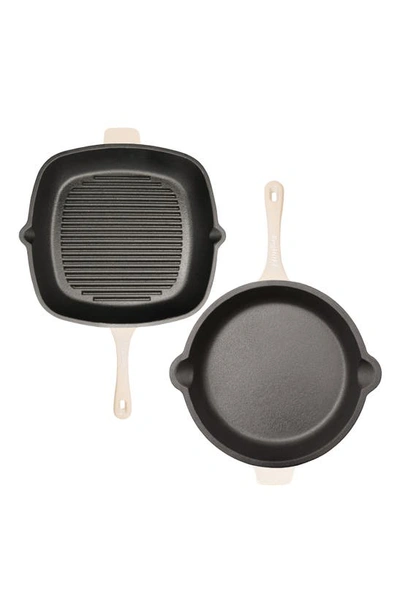 Berghoff Neo 2-piece Cast Iron Set In White