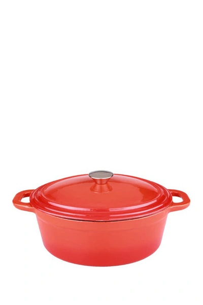 Berghoff Cast Iron Orange 8 Qt. Covered Casserole Dish In Orange