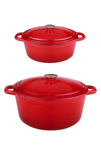 Shop Berghoff Neo 4-piece Stockpot Set In Red