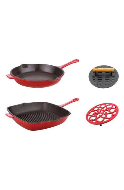 Berghoff Neo 4-piece Cast Iron Set In Red