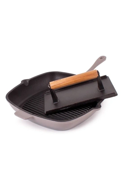 Berghoff 2-piece Cast Iron Grill Set In Grey