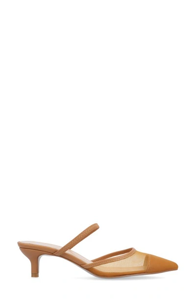 Shop Journee Collection Allana Pointed Toe Pump In Tan