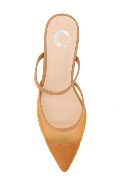 Journee Collection Allana Pointed Toe Pump In Tan