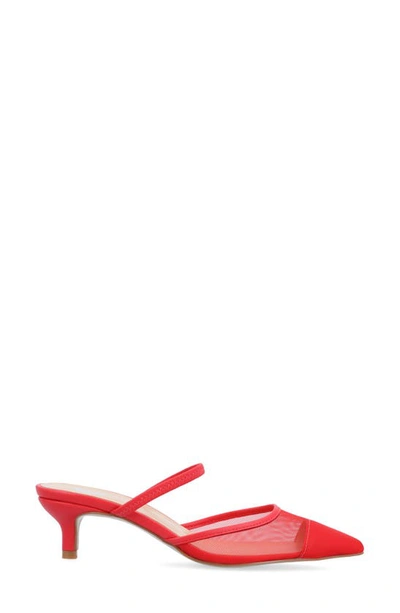 Shop Journee Collection Allana Pointed Toe Pump In Red