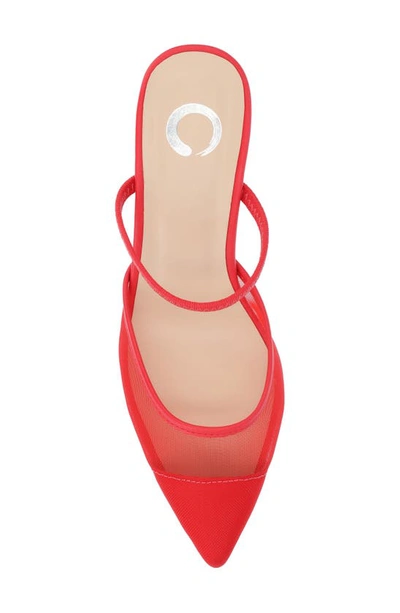 Journee Collection Allana Pointed Toe Pump In Red