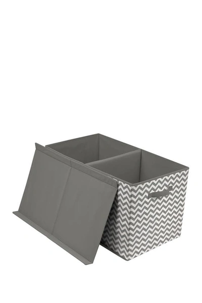 Shop Sorbus Gray Patterned Fabric Toy Chest In Grey Pattern