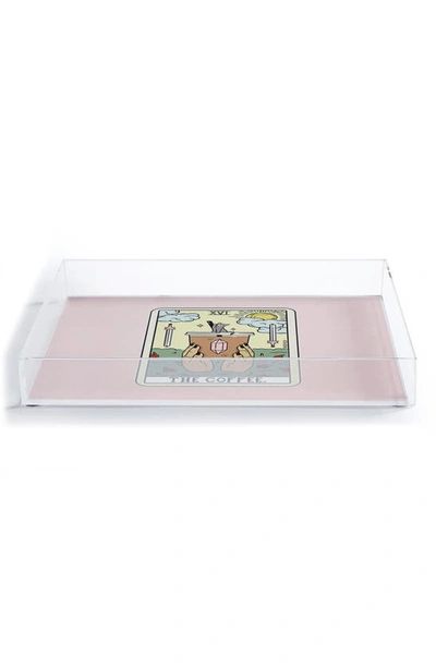 Shop Deny Designs Sagepizza Coffee Reading Acrylic Tray In White